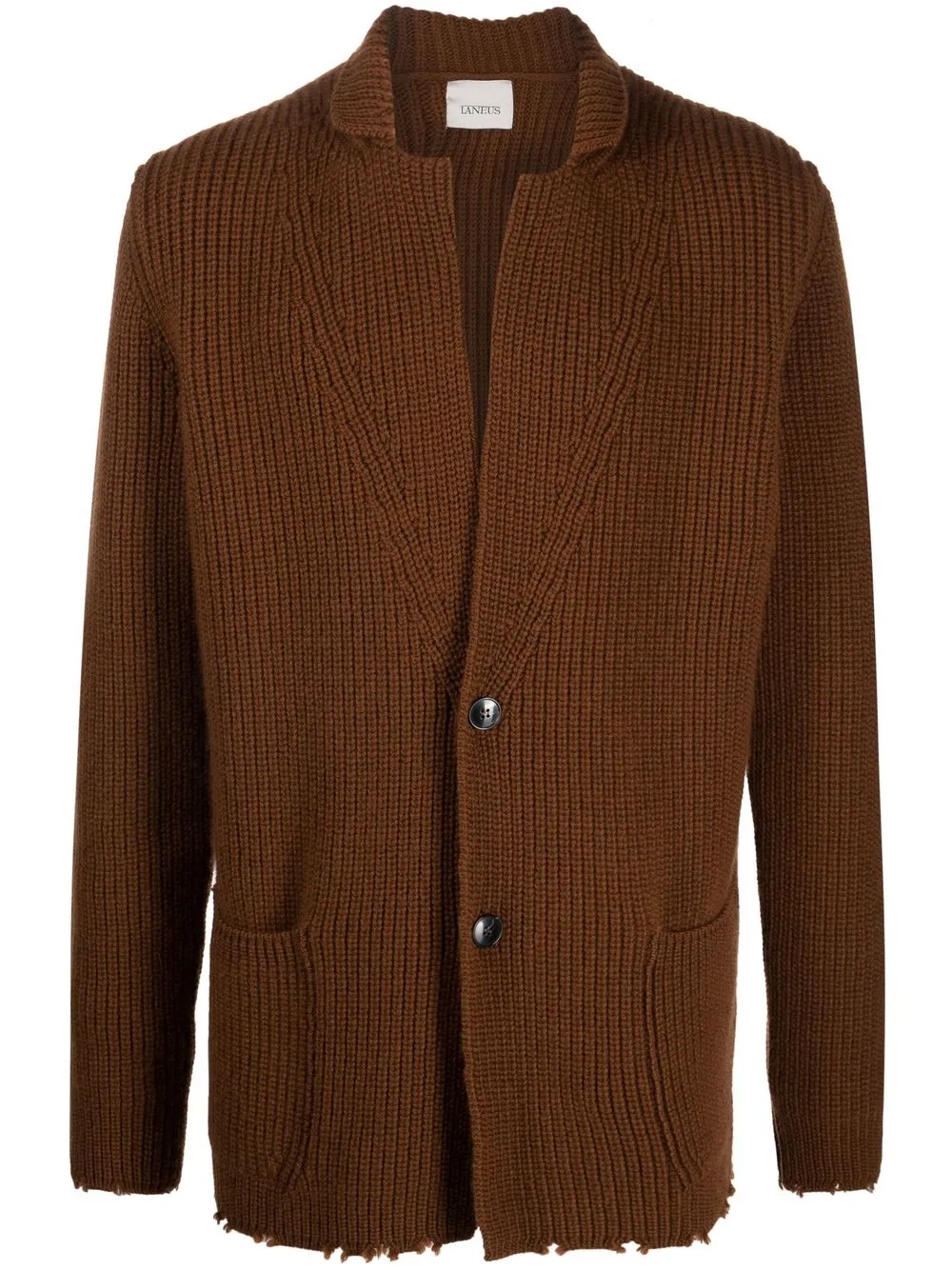 

Laneus ribbed knitted cardigan - Brown