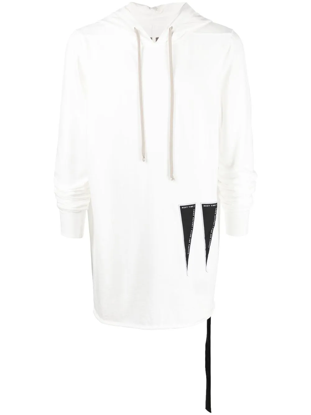 

Rick Owens DRKSHDW hoodie con detalle de parche - Blanco