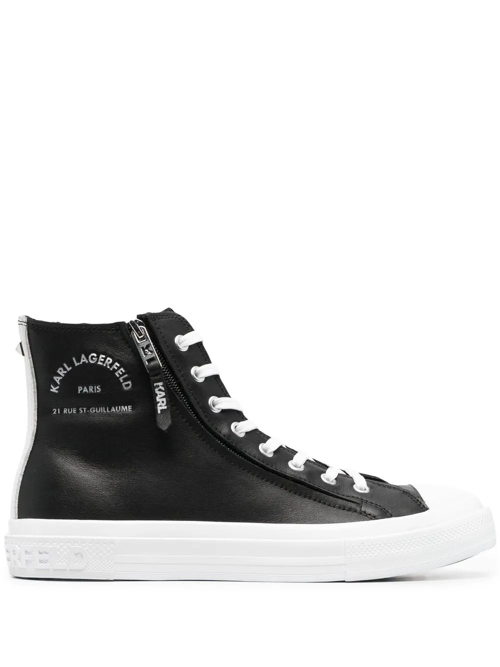 

Karl Lagerfeld side-zip high-top sneakers - Black