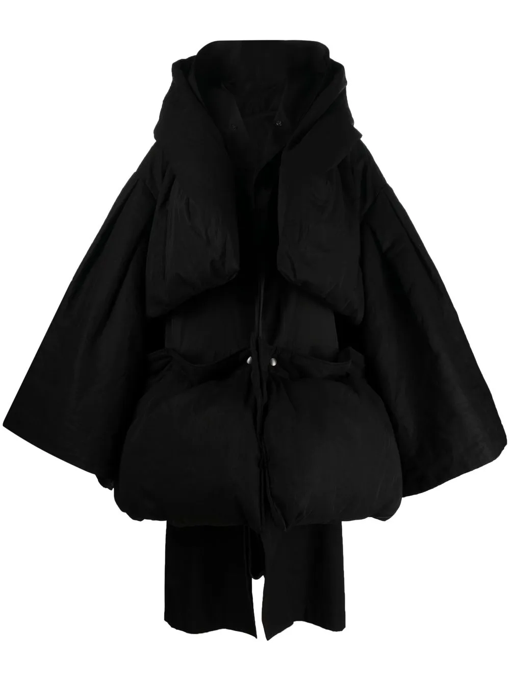 

Yohji Yamamoto abrigo estilo capa - Negro