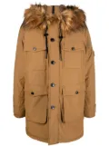 Diesel W-Jorg-Nw hooded parka coat - Neutrals