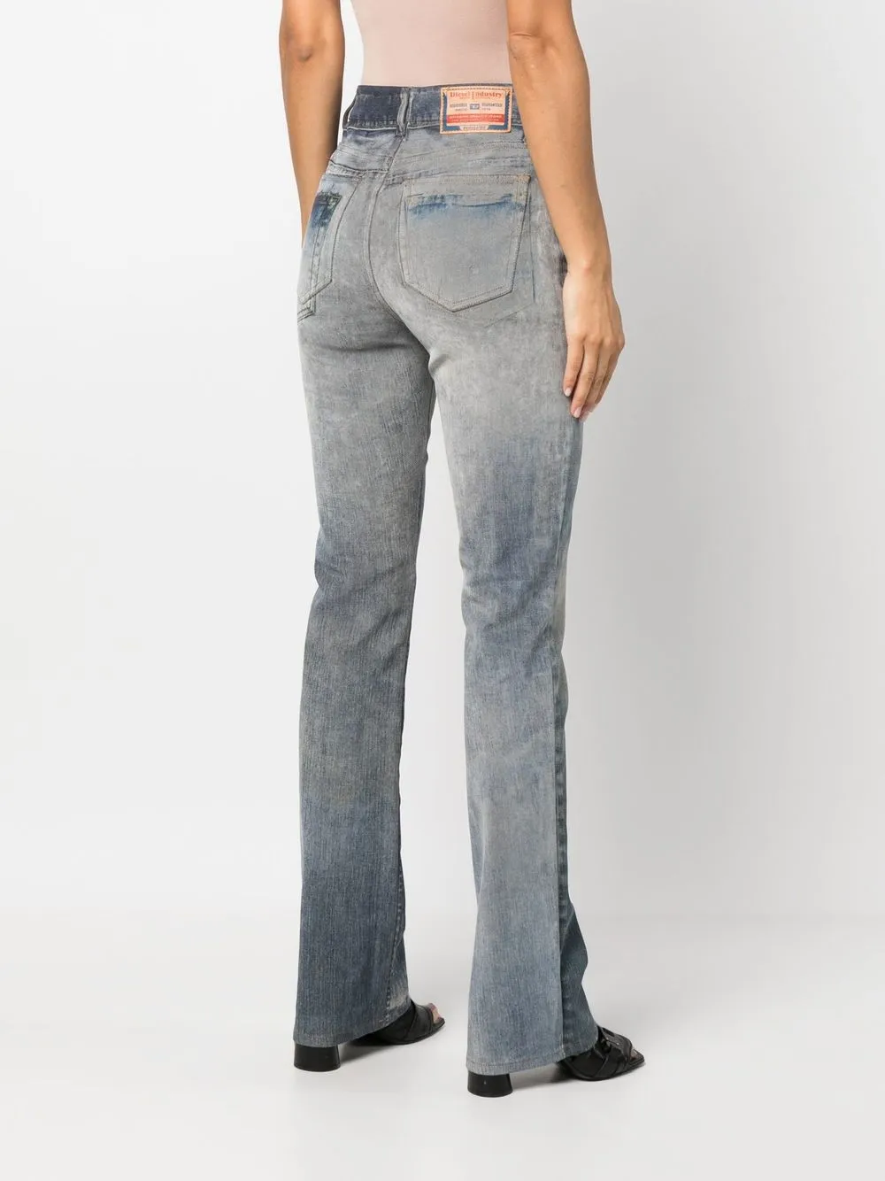 Diesel D-escription Flared Jeans In Blau