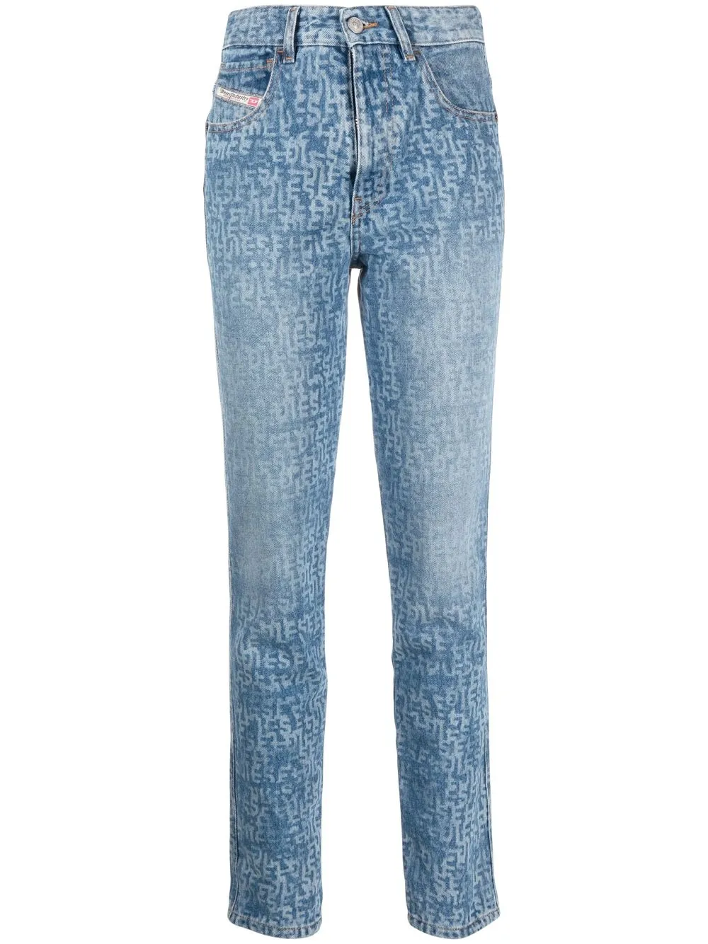 

Diesel skinny jeans con tiro alto - Azul