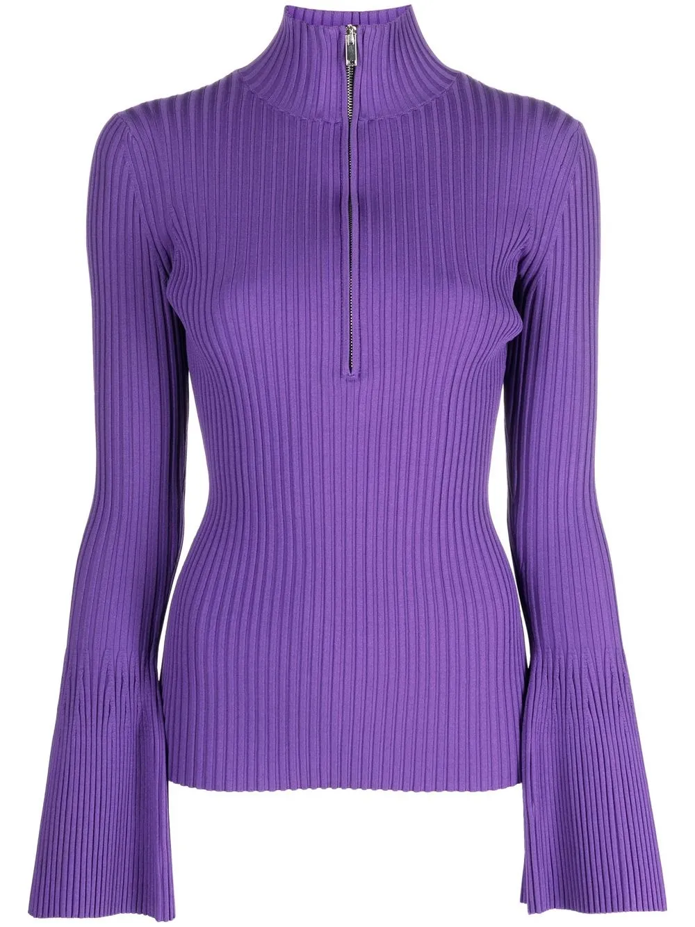 

Proenza Schouler top tejido de canalé manga larga - Morado