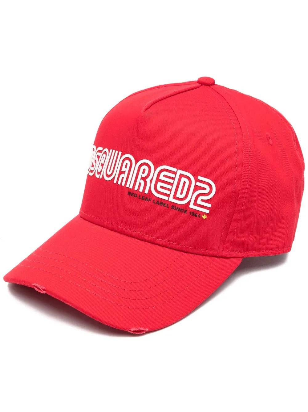 

Dsquared2 gorra con logo y efecto envejecido - Rojo