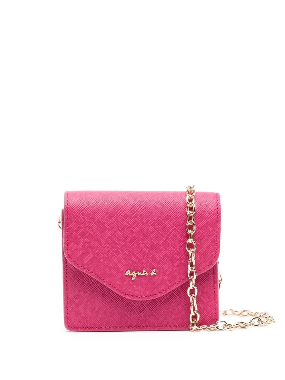 

agnès b. crossbody leather wallet - Pink