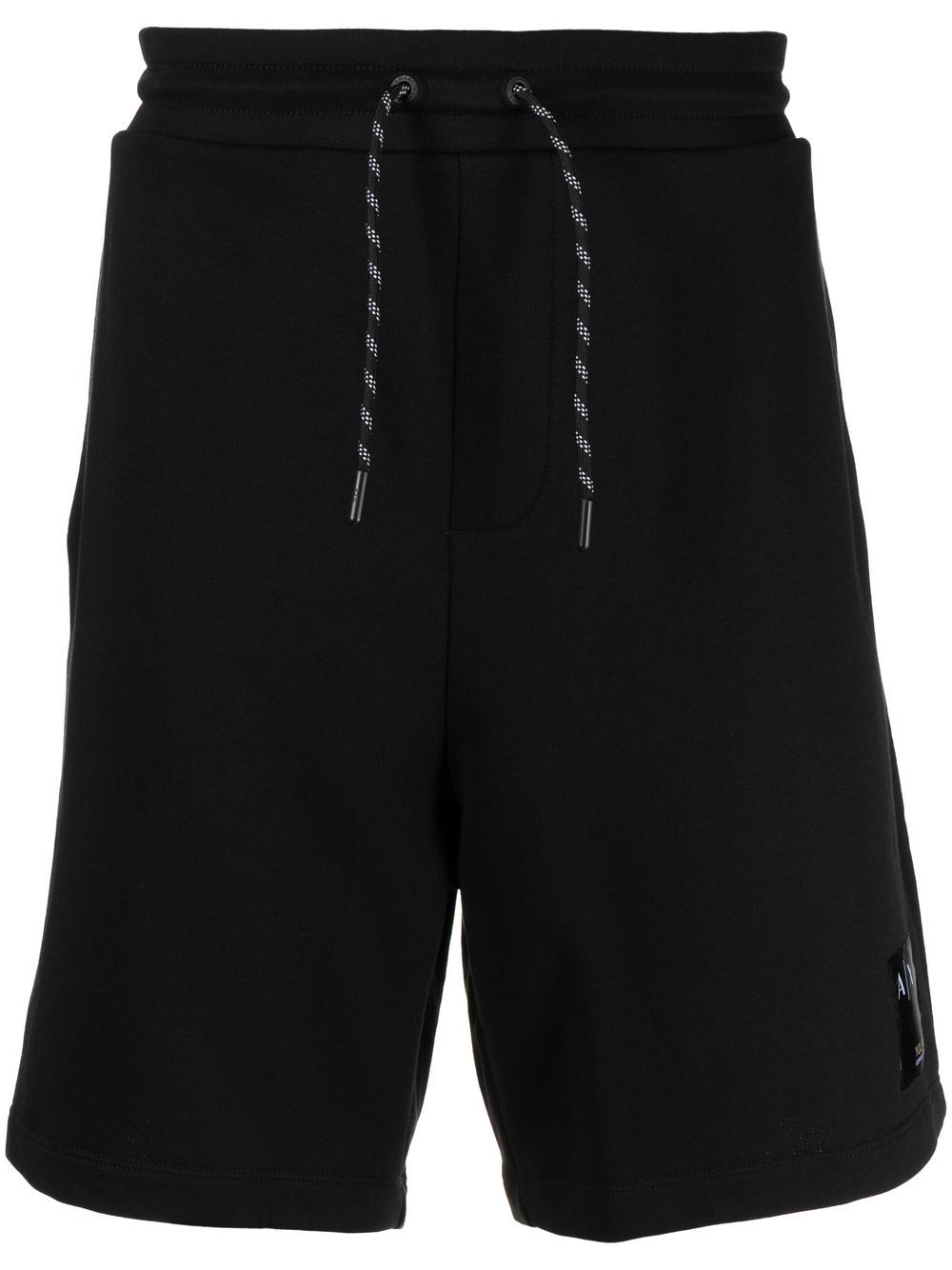 

Armani Exchange logo-patch detail shorts - Black