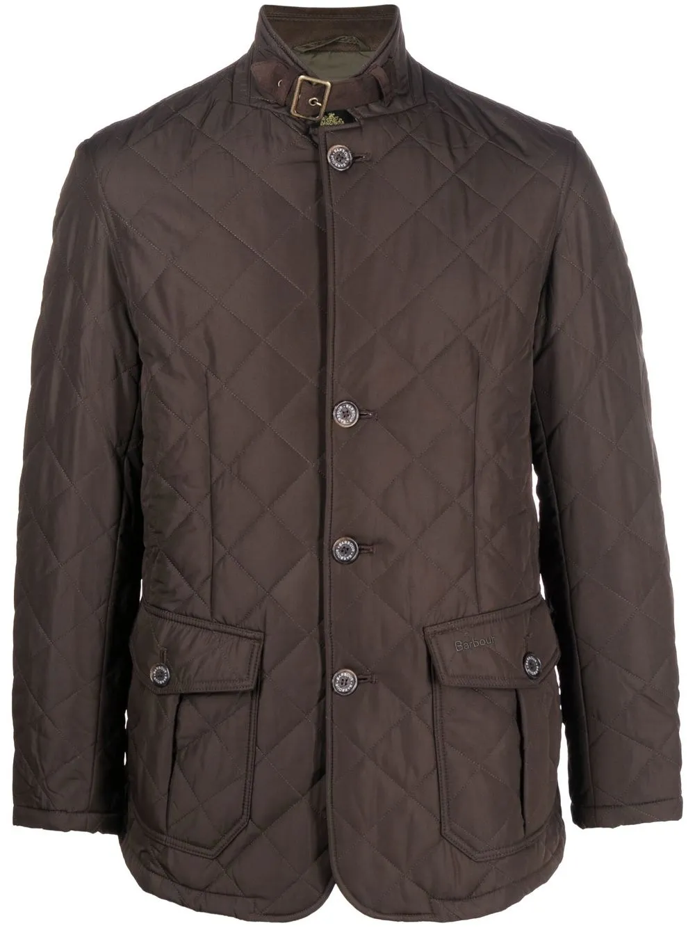 

Barbour chamarra capitonada con botones - Verde