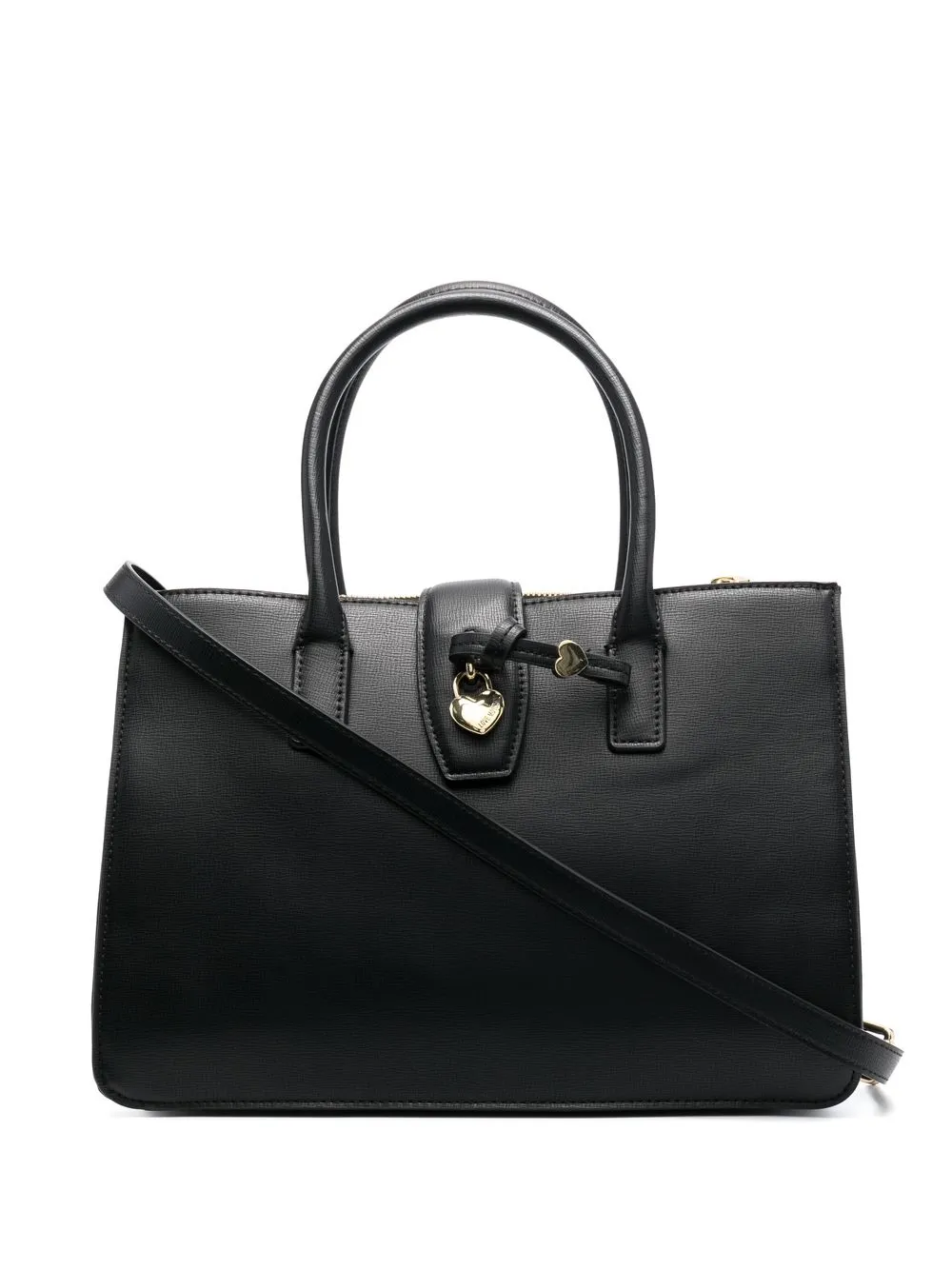 

Love Moschino tote con dije del logo - Negro