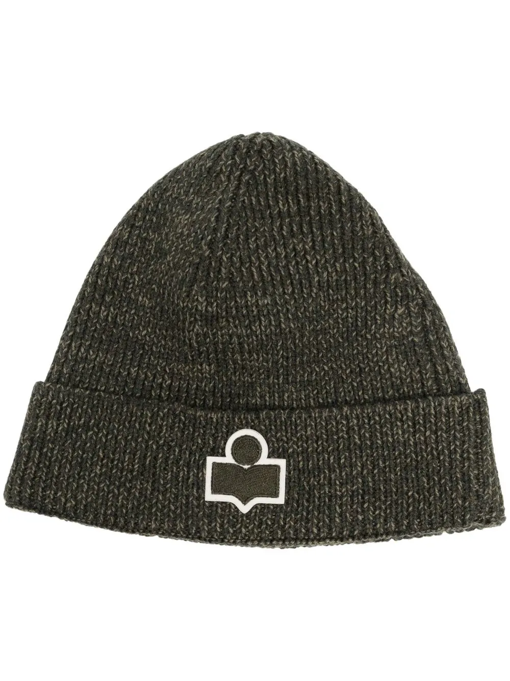 

Isabel Marant logo-patch merino beanie - Green