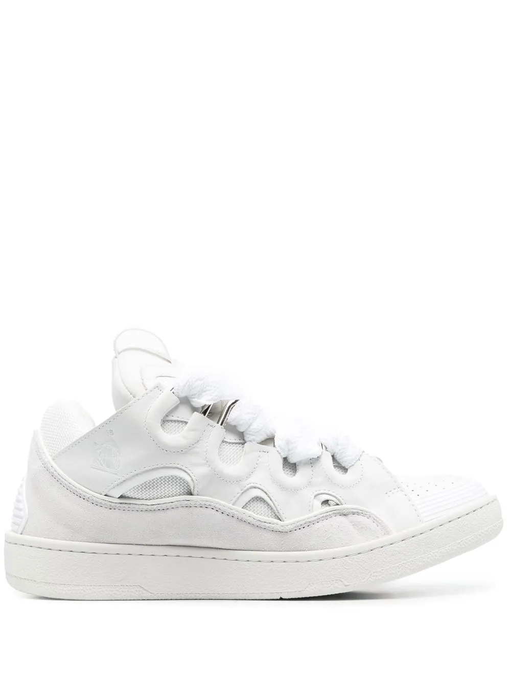 

Lanvin tenis con puntera redonda y agujetas - Blanco