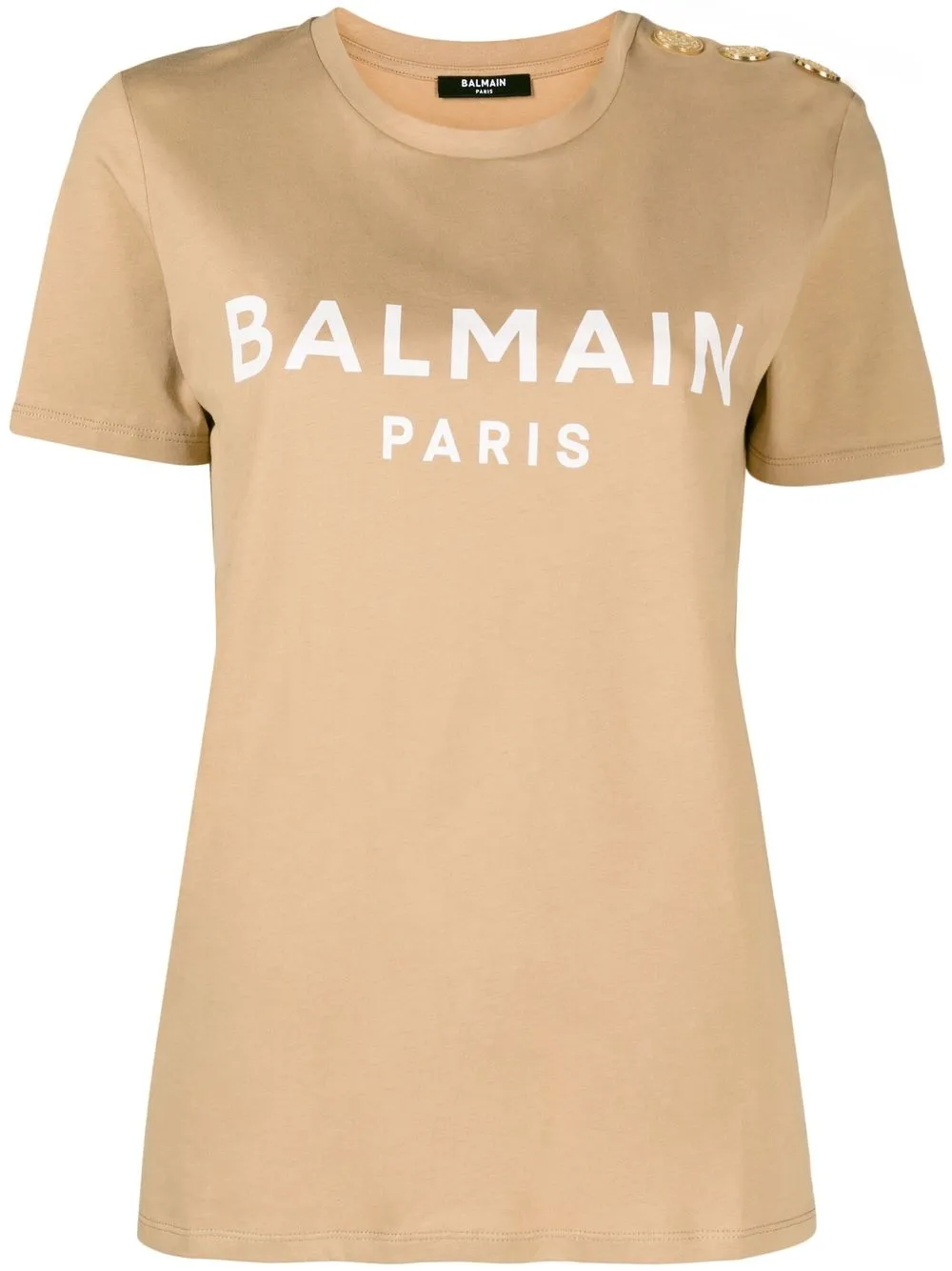 

Balmain playera con logo estampado - Neutro