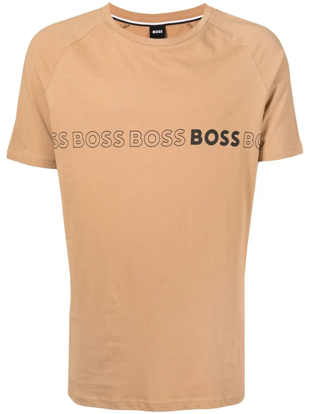 

BOSS playera con logo estampado - Marrón