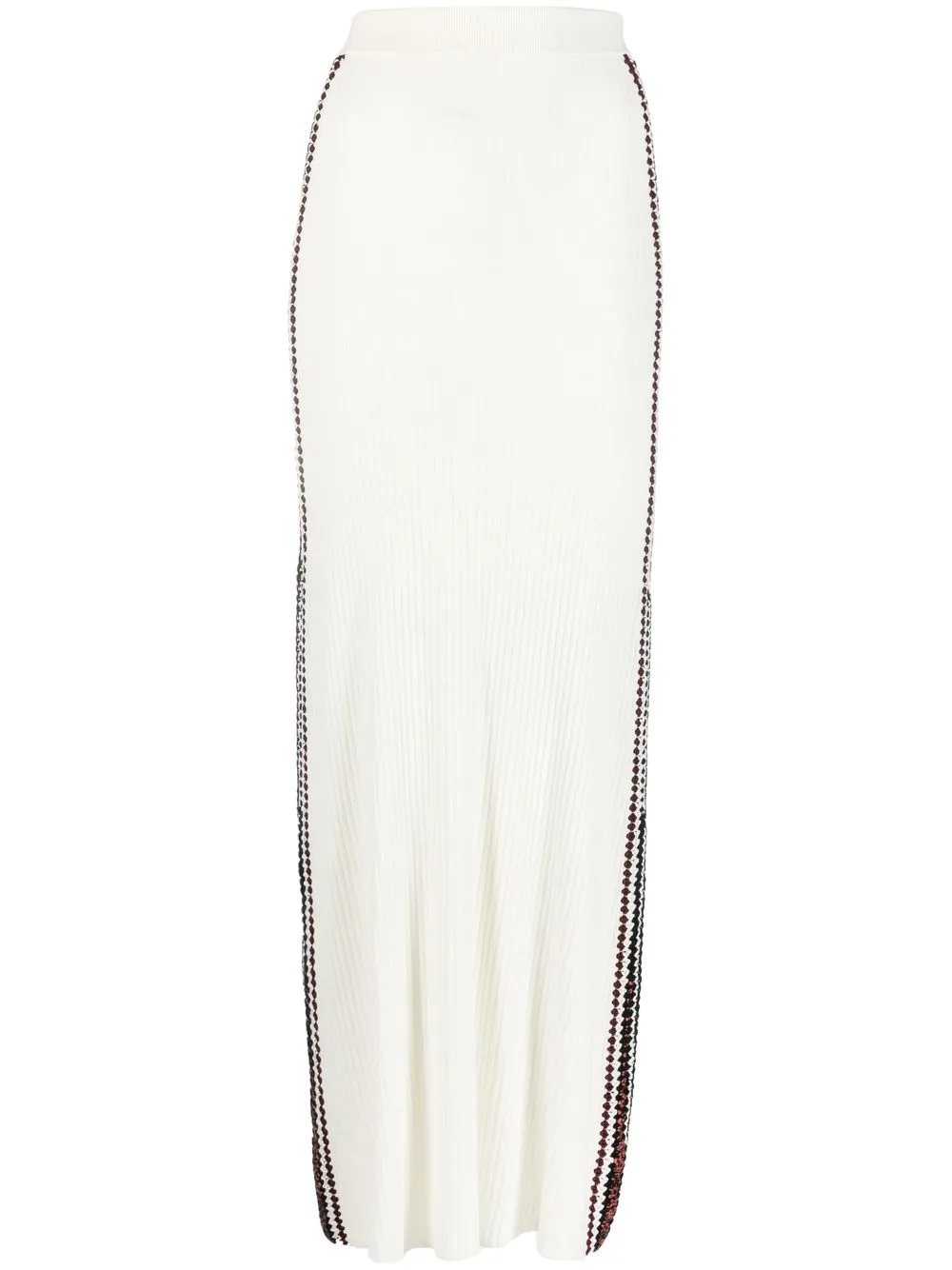 CHLOÉ CONTRAST SIDE-STITCH MAXI SKIRT