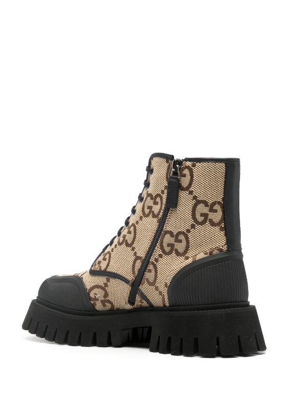 Gucci lace up store boots