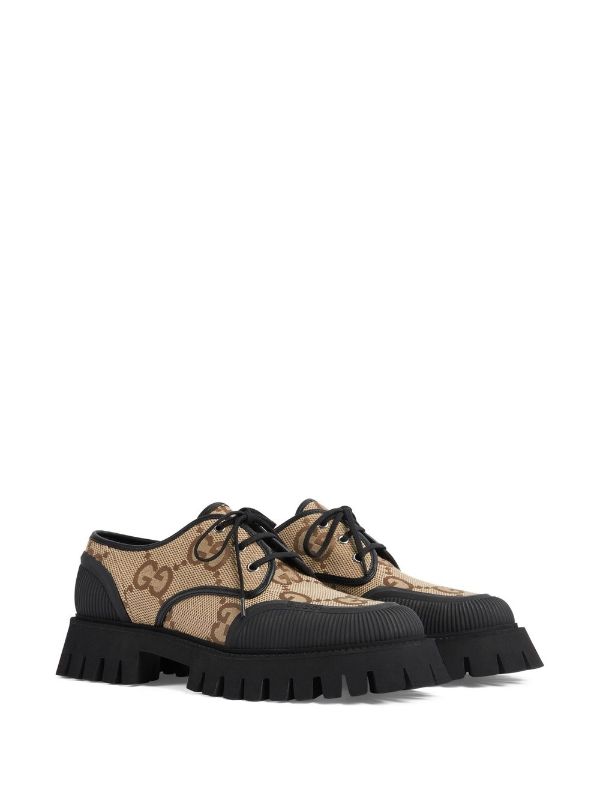 Gucci Maxi GG lace-up Derby Shoes - Farfetch