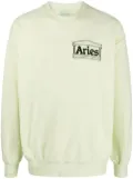 Aries logo crew-neck sweatshirt - Green