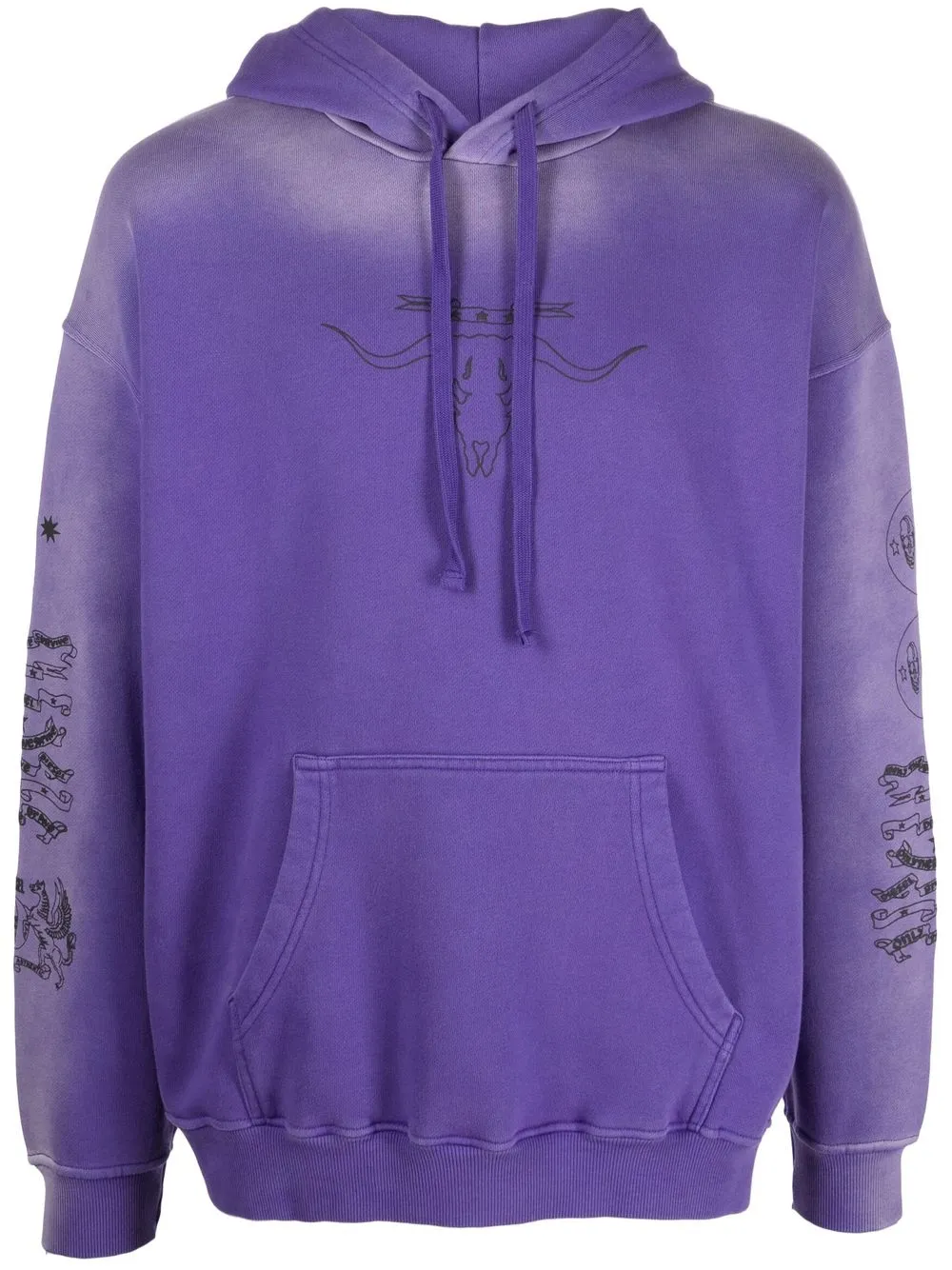 

Diesel logo drawstring hoodie - Purple