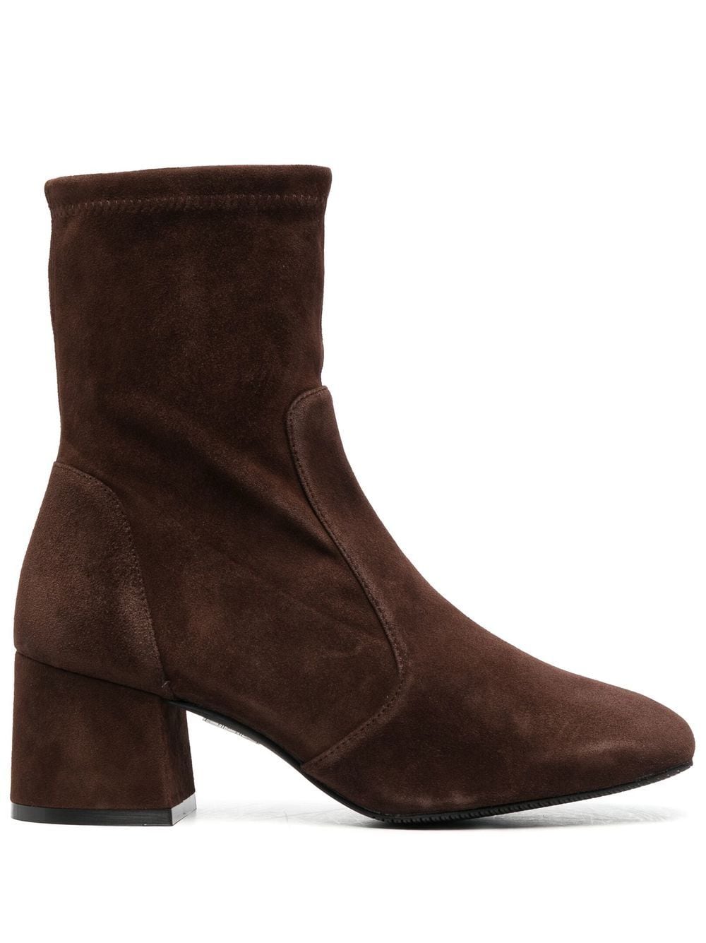 Shop Stuart Weitzman Suede 60mm Ankle Boots In Brown