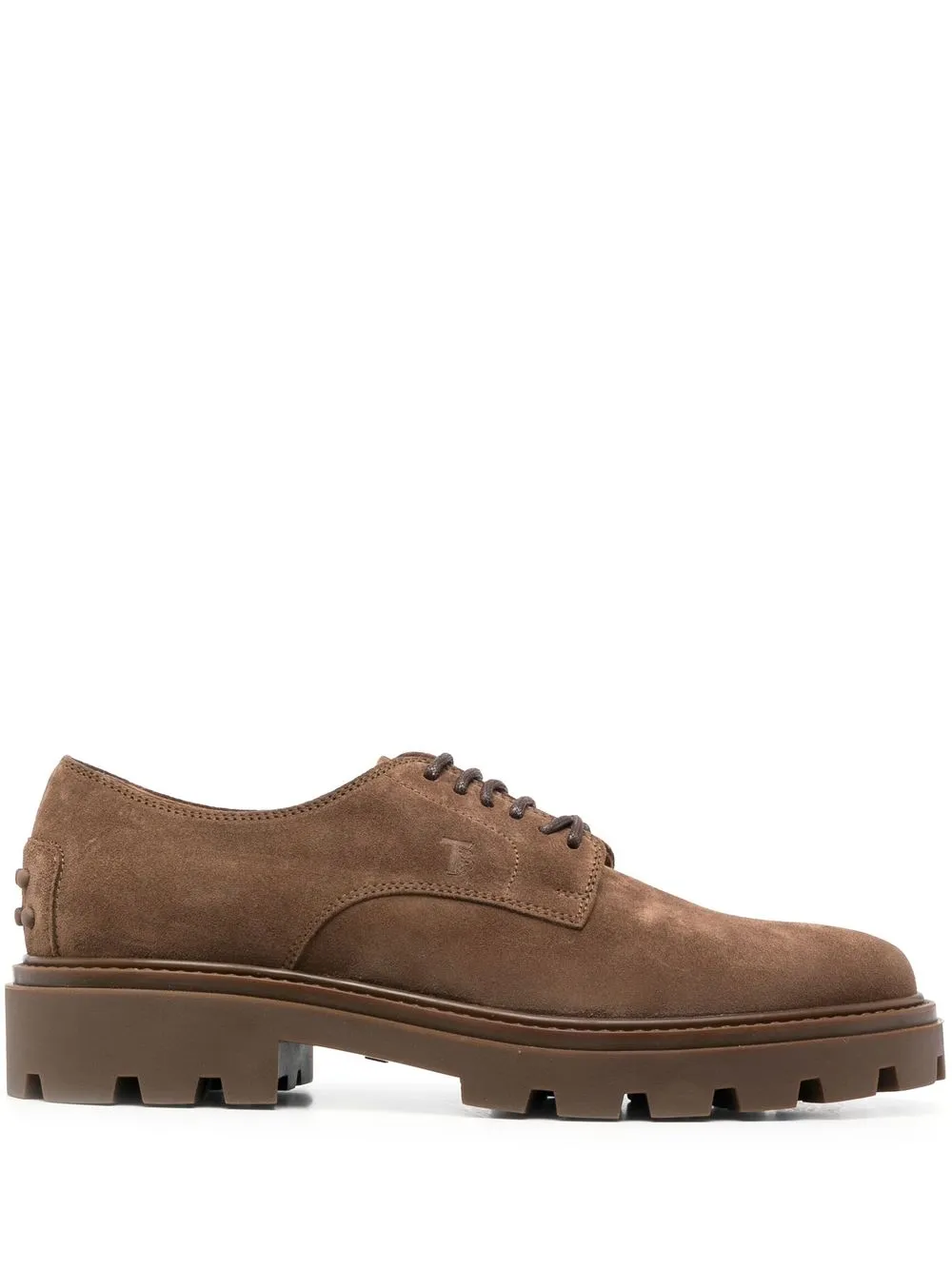 

Tod's suede lug-sole Derby shoes - Brown