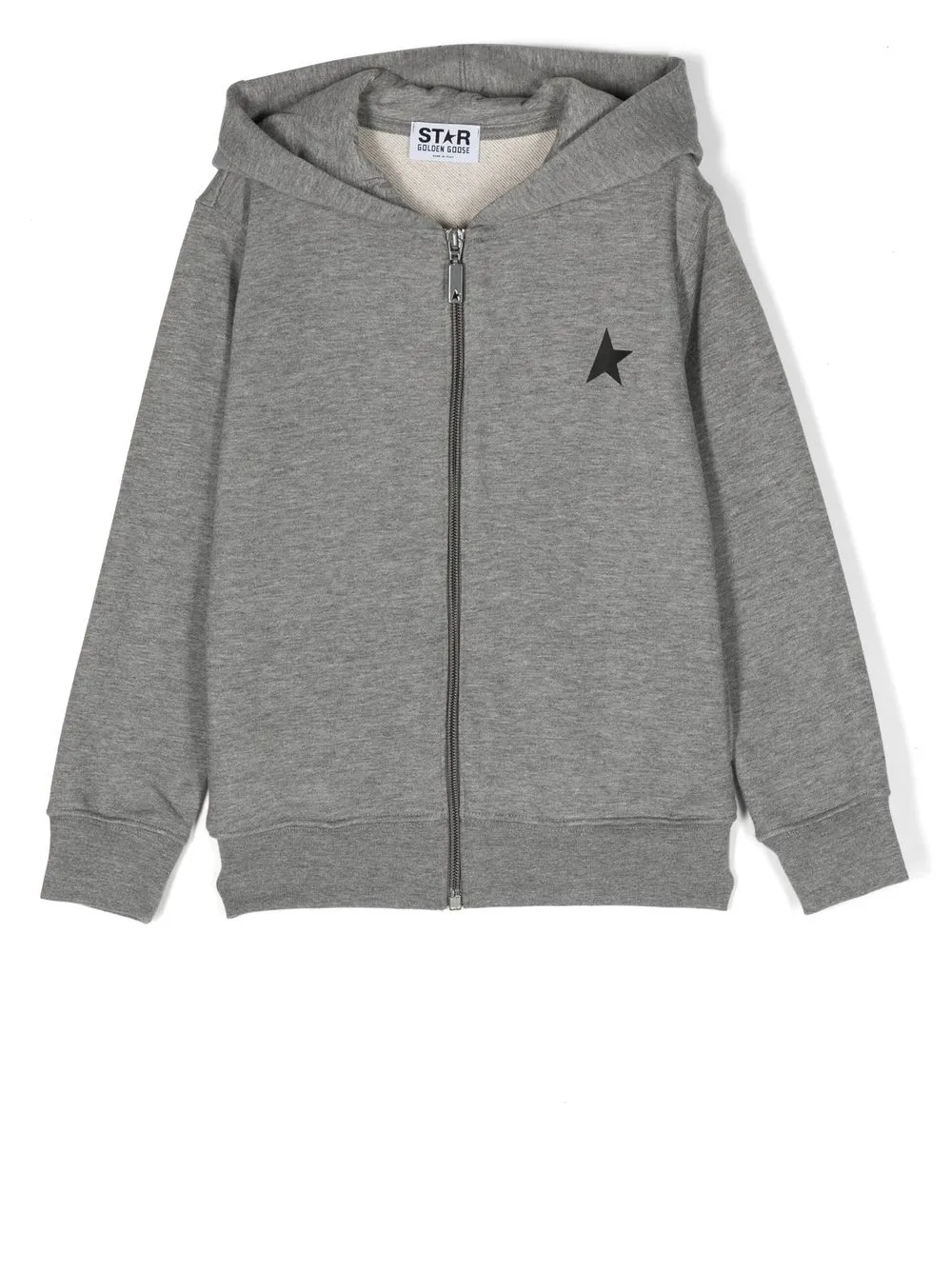 

Golden Goose Kids zip-front logo hoodie - Grey