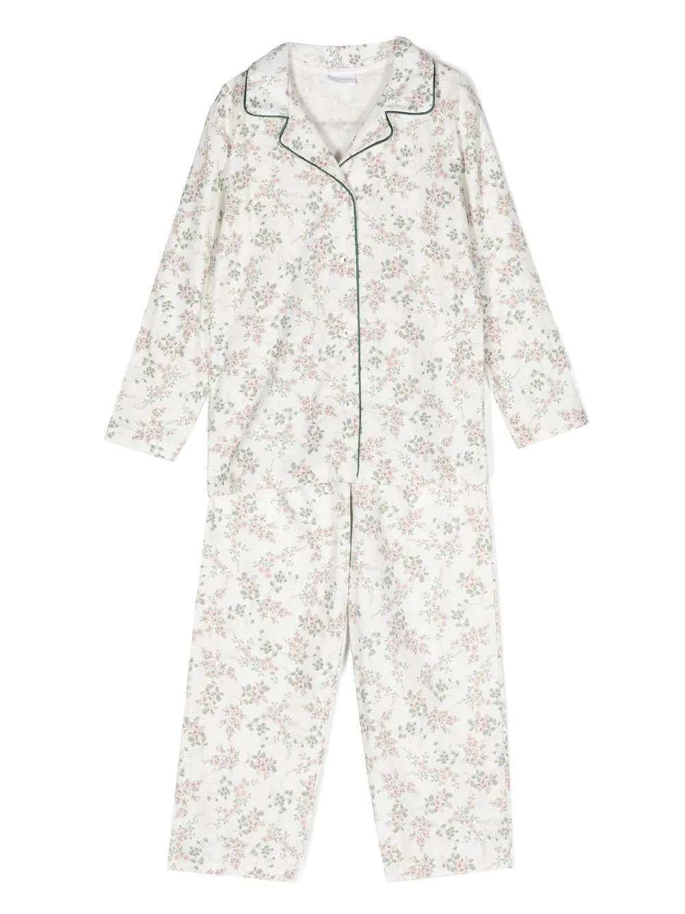 

La Perla Kids floral-print long-sleeve pyjamas - White