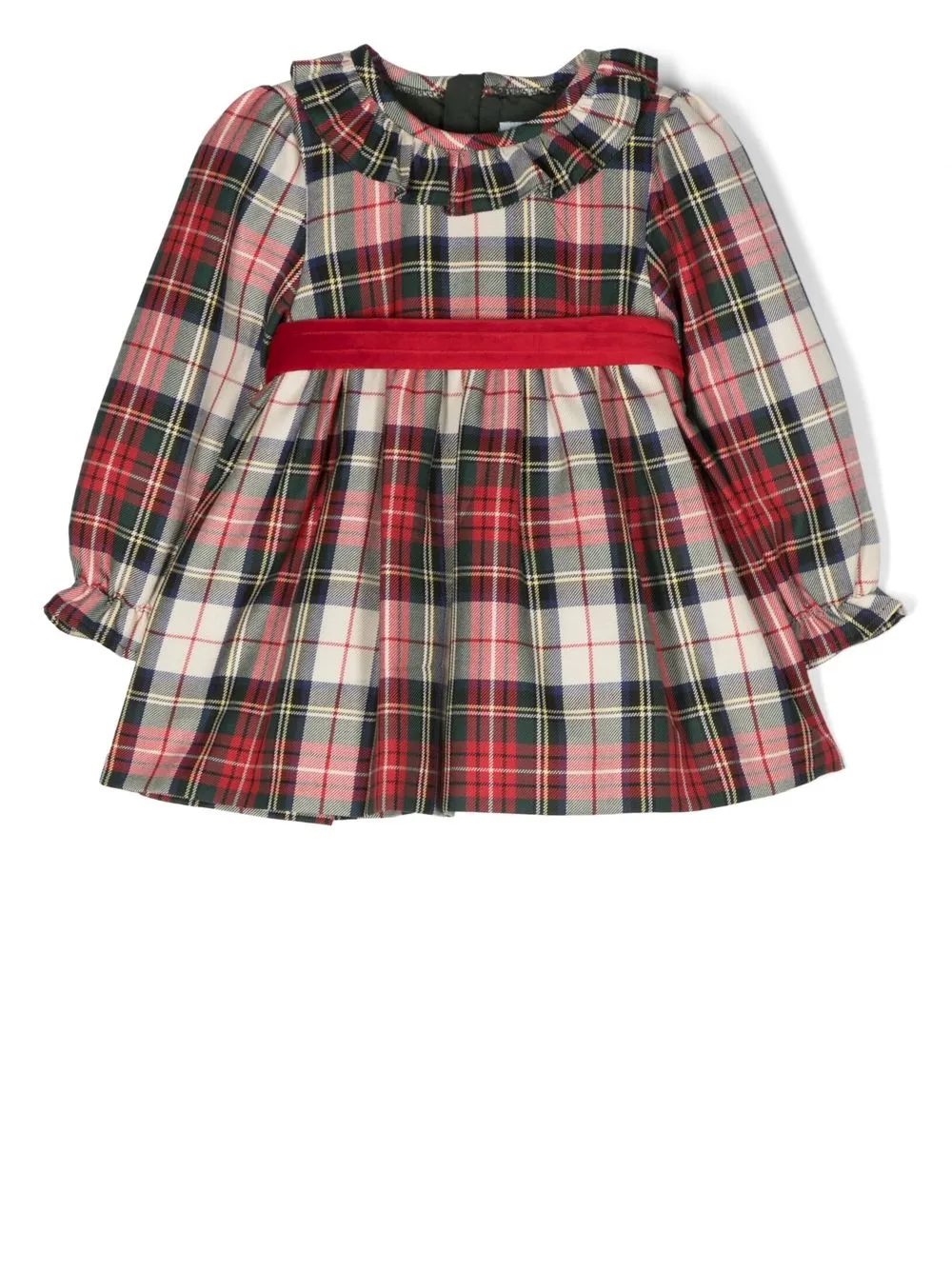 

Abel & Lula vestido con motivo de cuadros tartán - Rojo