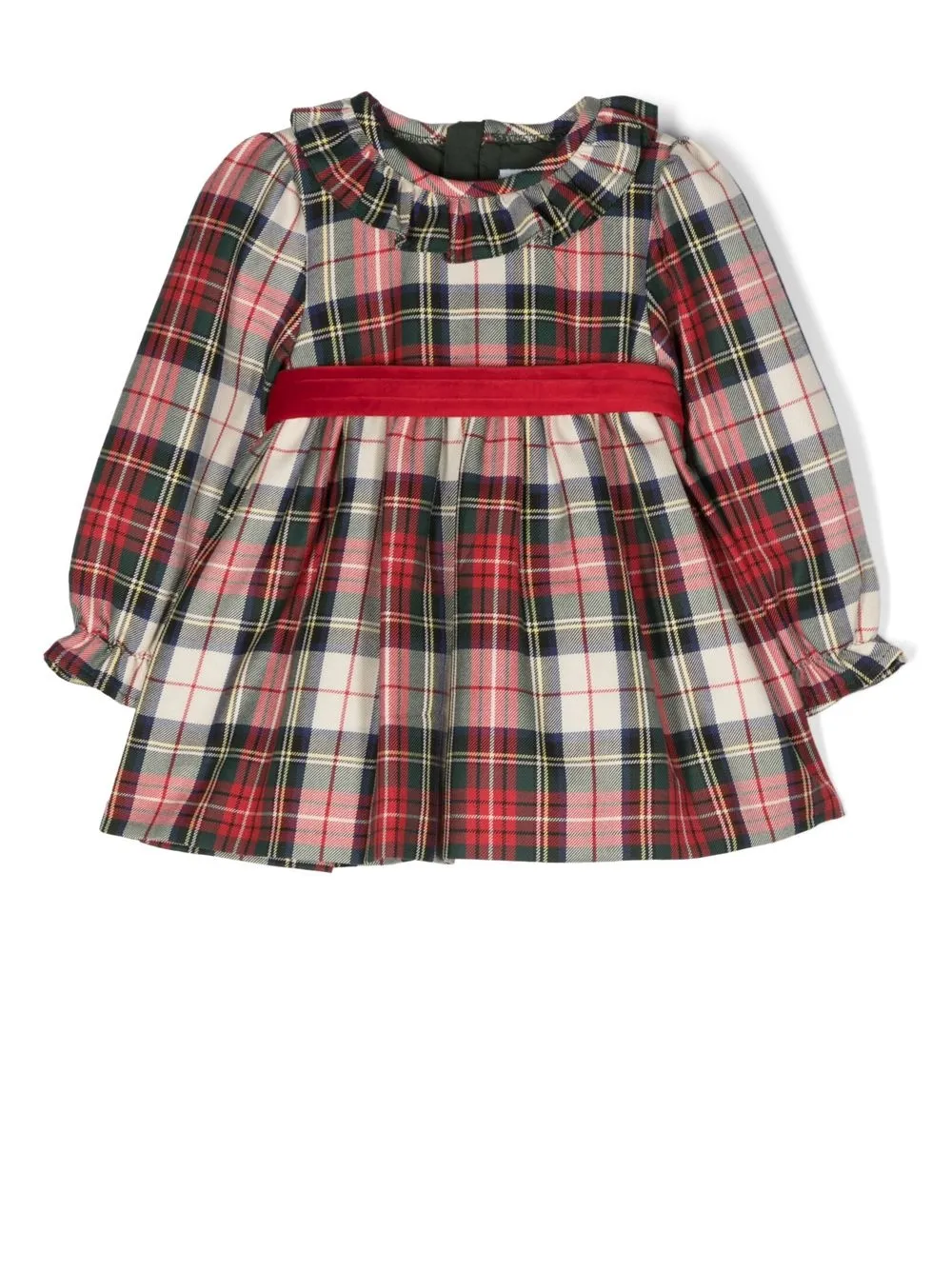 

Abel & Lula tartan-pattern long-sleeve dress - Red