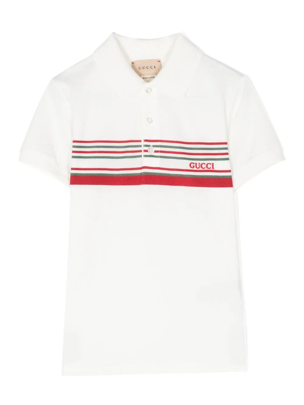 

Gucci Kids playera tipo polo con logo bordado - Blanco