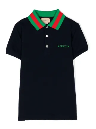 Black gucci polo with outlet red and green collar