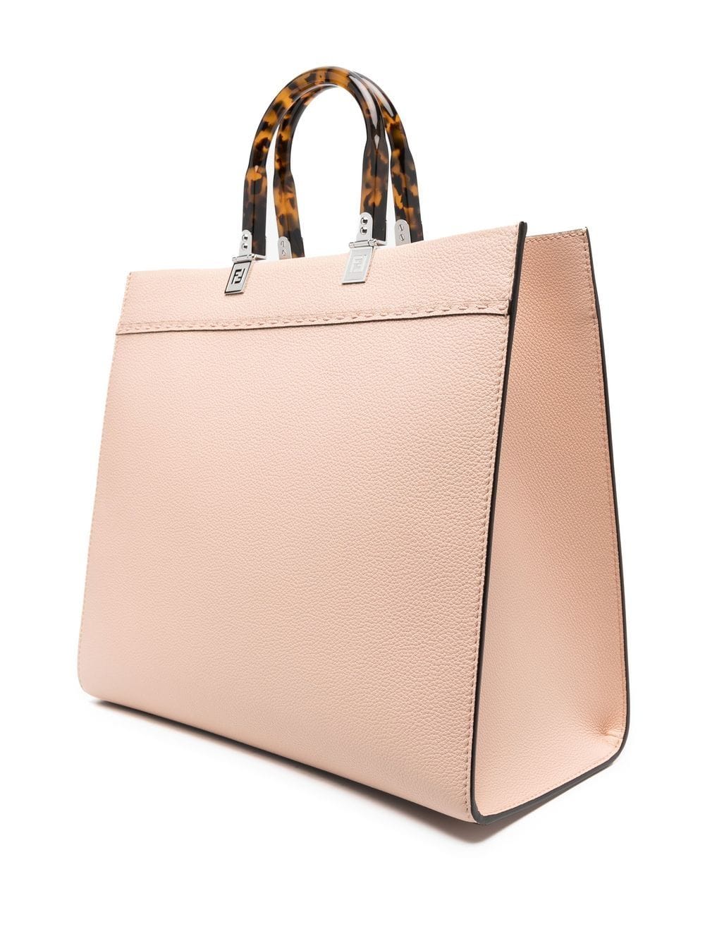 Shop Fendi Sunshine Logo-embossed Tote Bag In Rosa