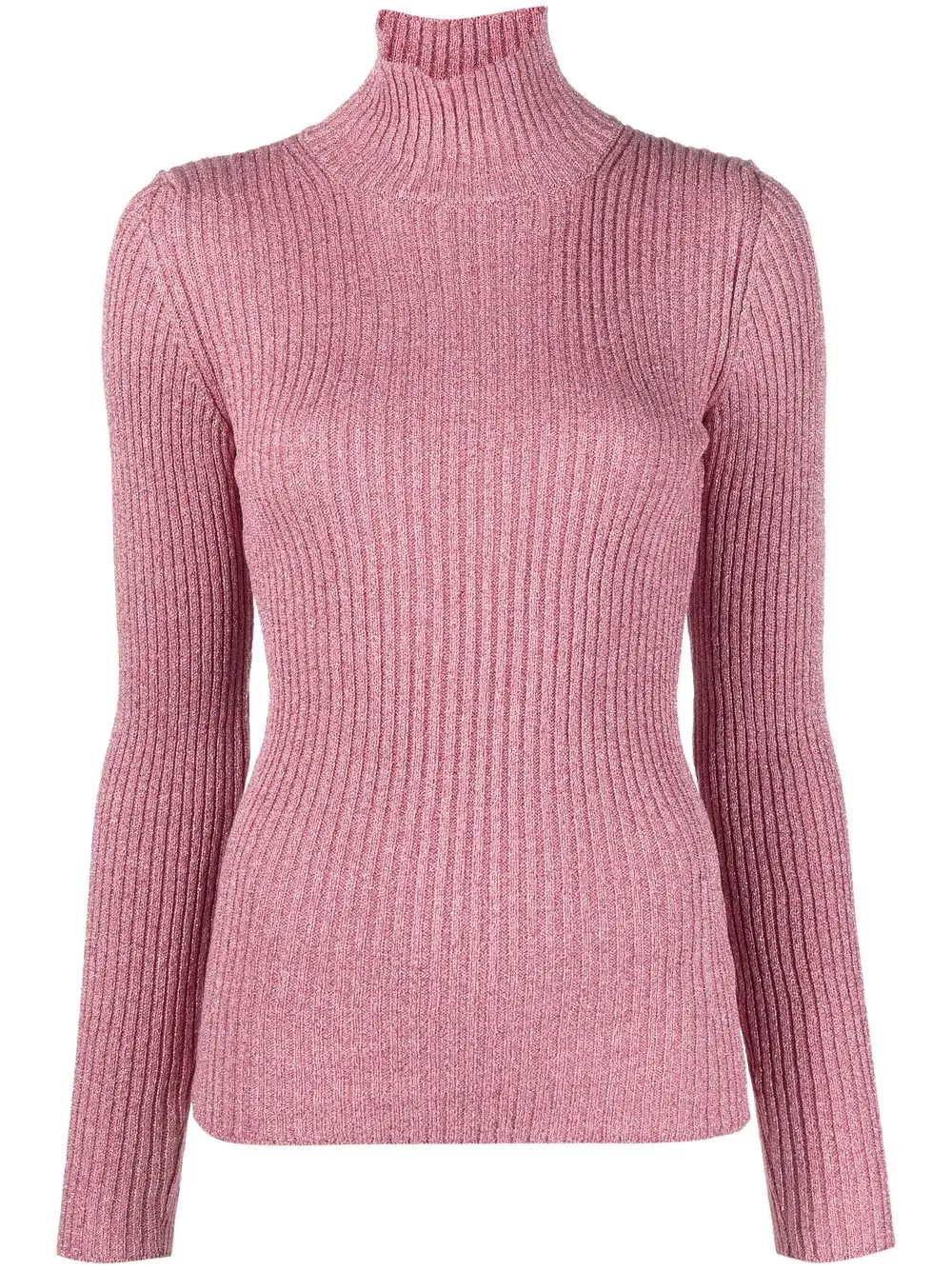 

ERMANNO FIRENZE ribbed-knit roll neck top - Pink