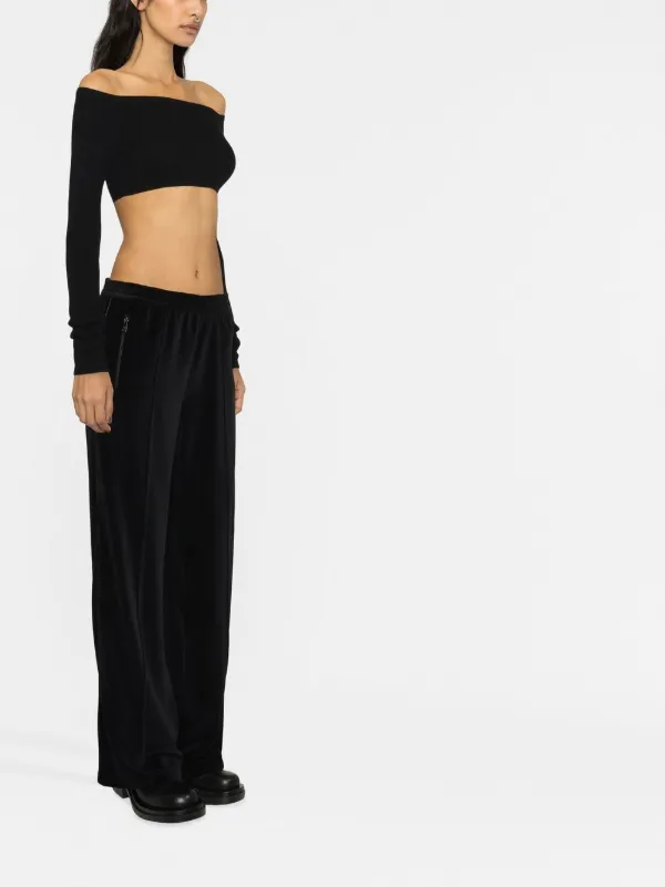 PRADA★素敵！Black Velvet Straight Silhouette Pants NWT PRADA Black Velvet Straight Silhouette Pants Size 36/US