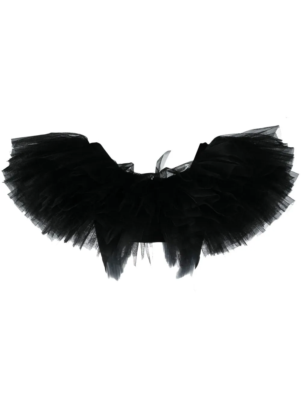 Alchemy Tulle-detail Cropped Top In Black