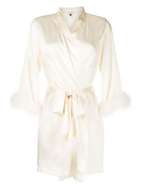Gilda & Pearl waist-tied satin robe