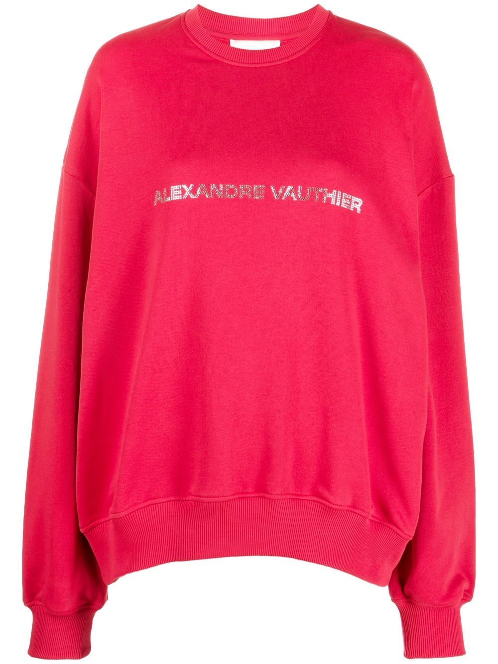 

Alexandre Vauthier sudadera con logo y detalles - Rojo