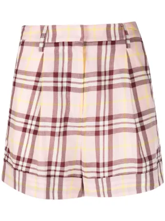 Rag Bone tartan check Cotton Shorts Farfetch