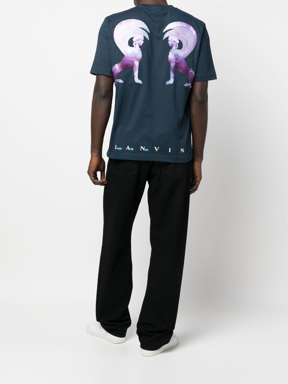 Lanvin T-shirt met grafische print - Blauw