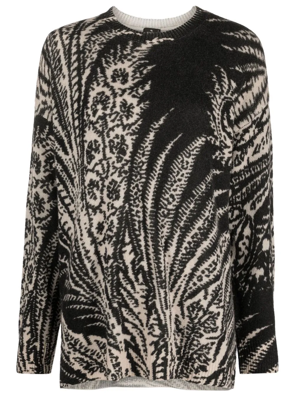 Etro Roundneck Oversize Lavinia Sweater In Black