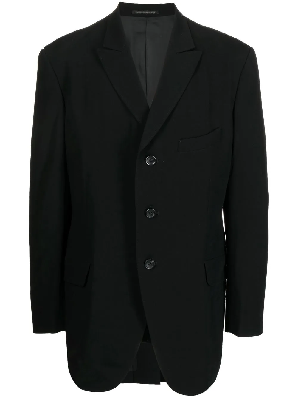 

Yohji Yamamoto blazer oversize con botones - Negro