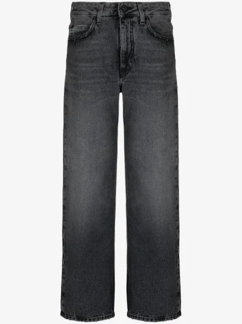 Off-White logo-patch straight-leg jeans