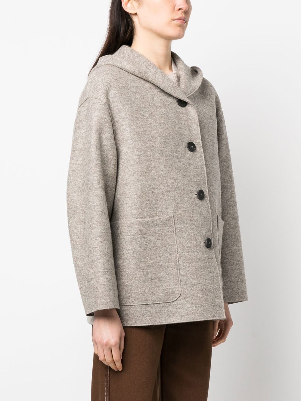 Harris Wharf London Hooded Wool Coat - Farfetch