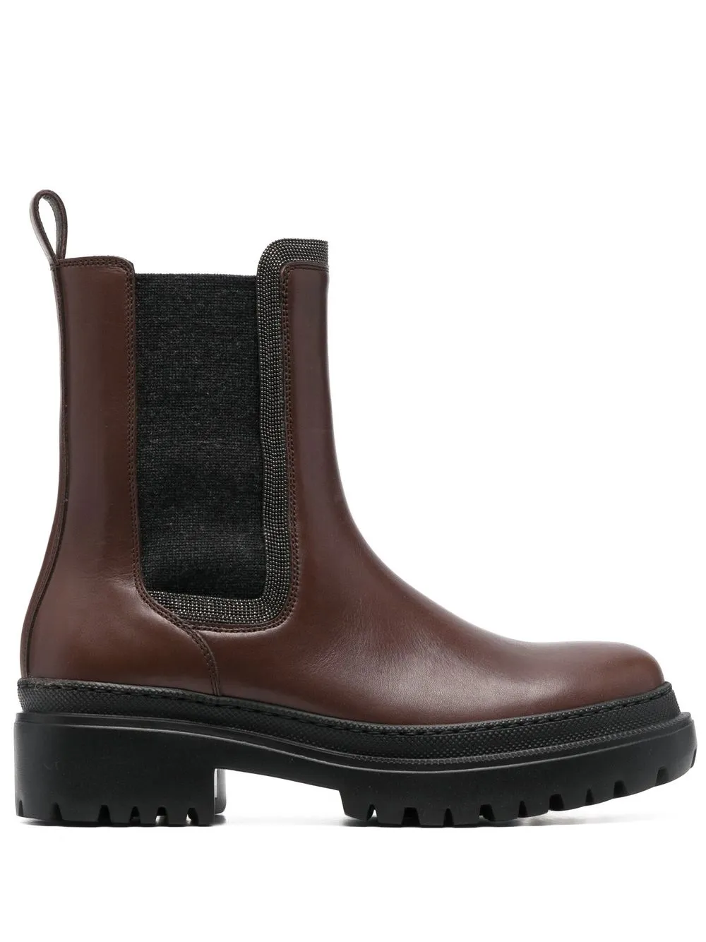 

Brunello Cucinelli botas con paneles laterales - Marrón