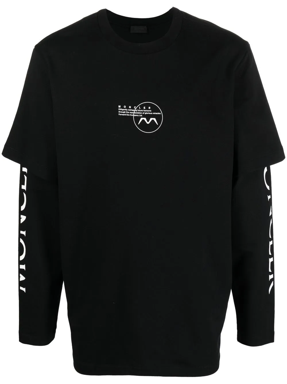 

Moncler playera con estampado gráfico - Negro