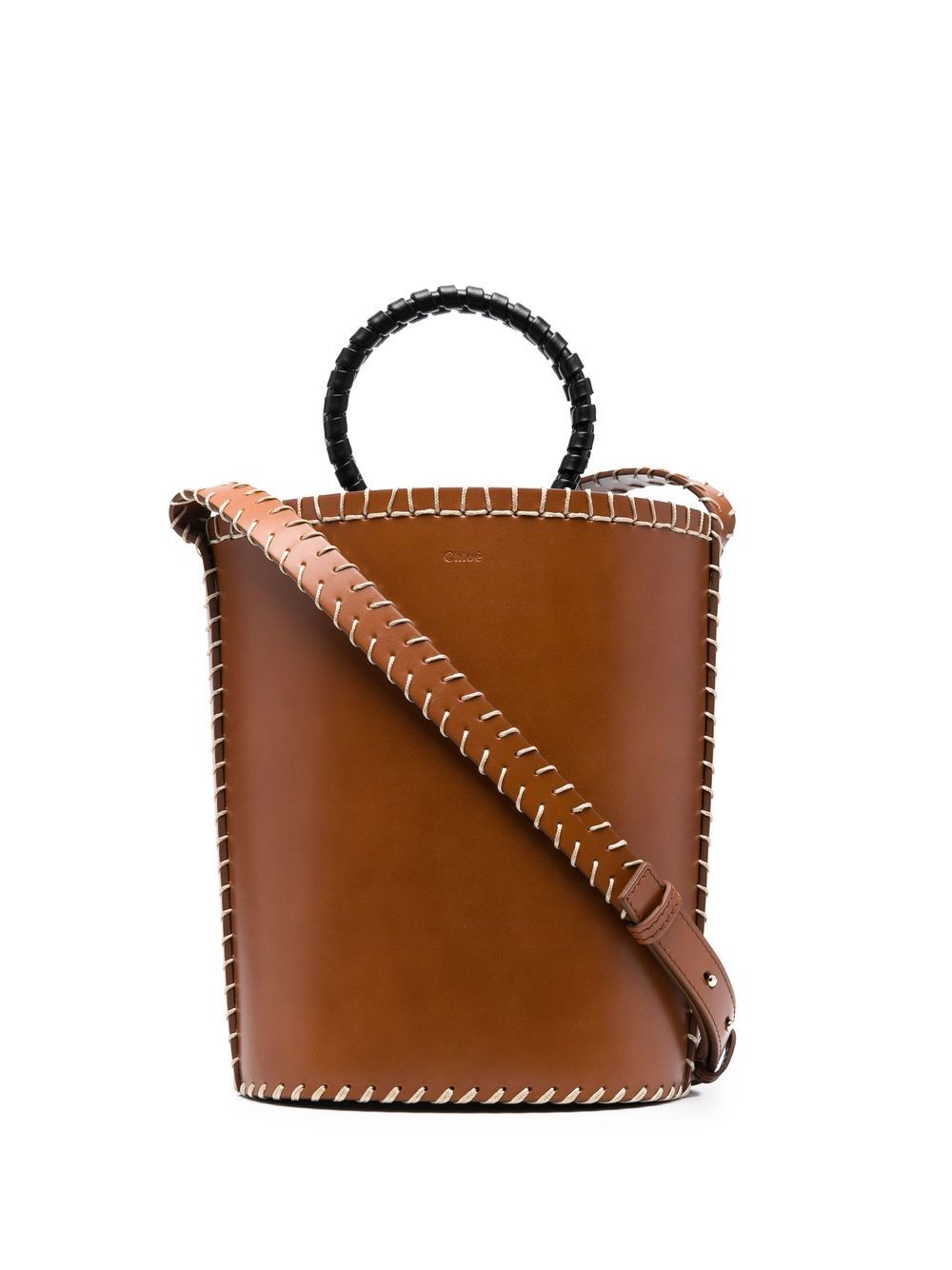 

Chloé Louela leather bucket bag - Brown