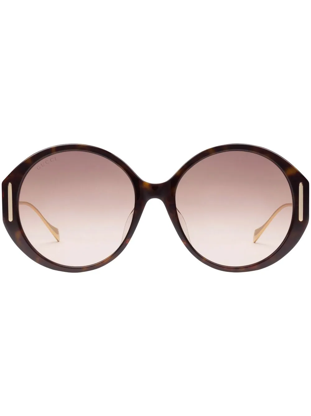 

Gucci Eyewear lentes de sol con armazón redondo y motivo Interlocking G - Marrón