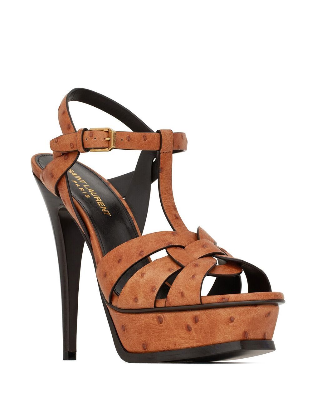 Saint Laurent Tribute sandalen met plateauzool - Beige