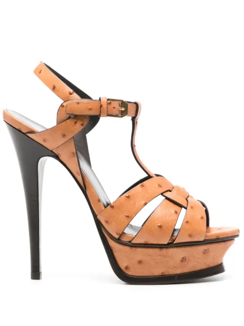 Saint Laurent Tribute 140mm leather sandals