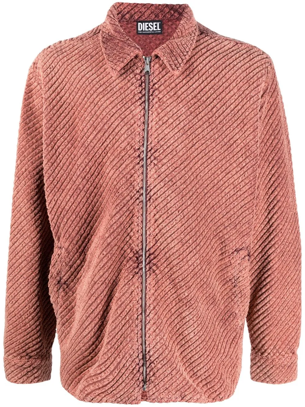 Diesel Textured zipped-up Shirt Jacket Farfetch