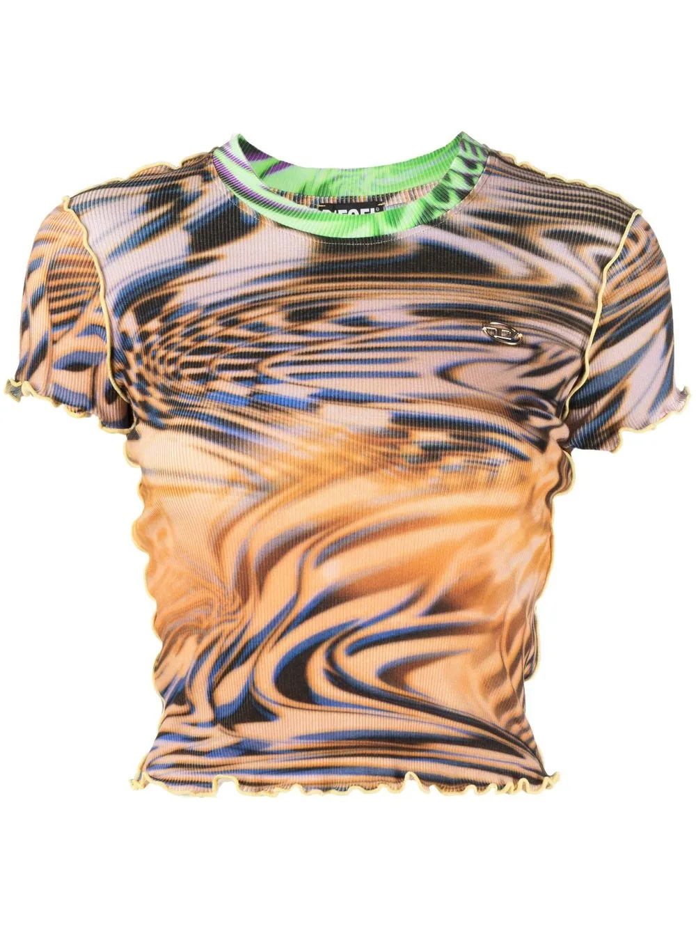 

Diesel playera corta con motivo tie-dye - Naranja